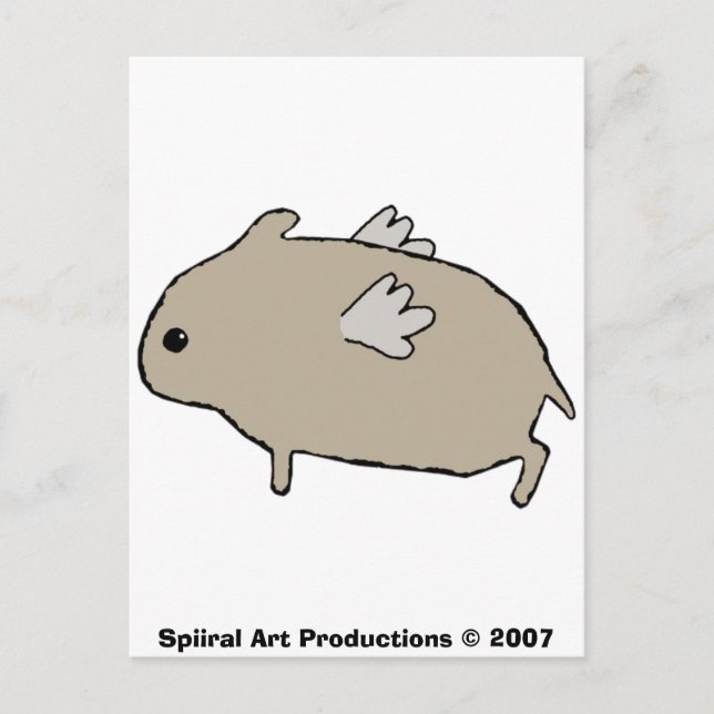 Cartão Postal Cartão-postal de Hamster Voador (Frente)