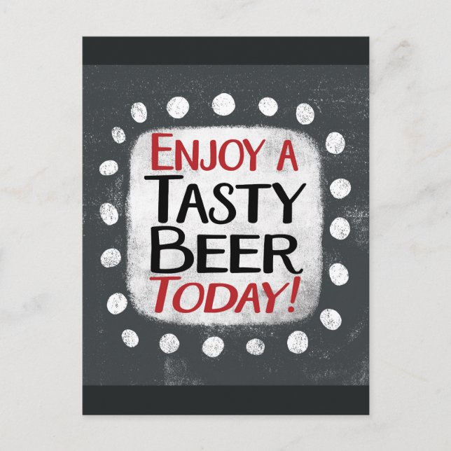 Cartão Postal Cartão-postal de hoje para uma cerveja tranquila (Frente)