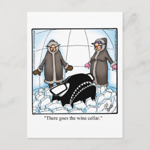 Cartão Postal Cartão-postal de humor engraçado para vinho