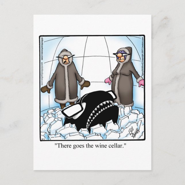 Cartão Postal Cartão-postal de humor engraçado para vinho (Frente)