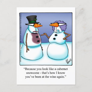 Cartão Postal Cartão-postal de humor engraçado para vinho