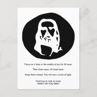 Cartão Postal Cartão-postal de ilusão óptica face ao Cristo