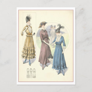 Cartão Postal Cartão-postal de ilustração da moda Vintage 1915