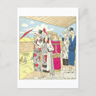 Cartão Postal Cartão-postal de ilustração da moda Vintage 1924