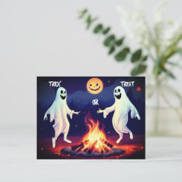 Cartão Postal Cartão-postal de Ilustração Fantasmas Dançantes