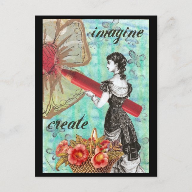 Cartão Postal Cartão-postal de imaginação e criação (Frente)