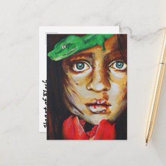 Cartão Postal Cartão-postal de Impressão de Arte - Eva e Serpent