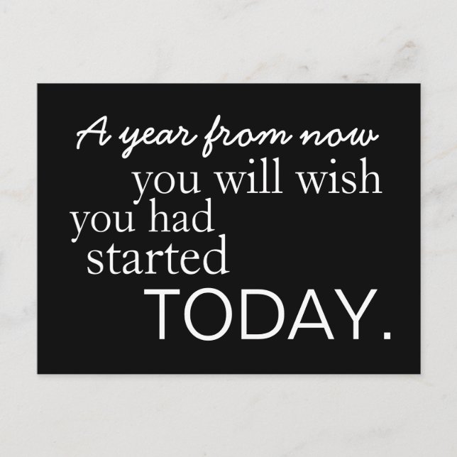 Cartão Postal Cartão-postal de Início Motivado Hoje (Frente)