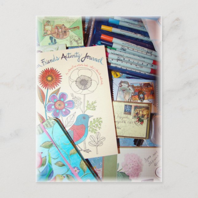 Cartão Postal Cartão-postal de Inspiração do Livro de Arte (Frente)