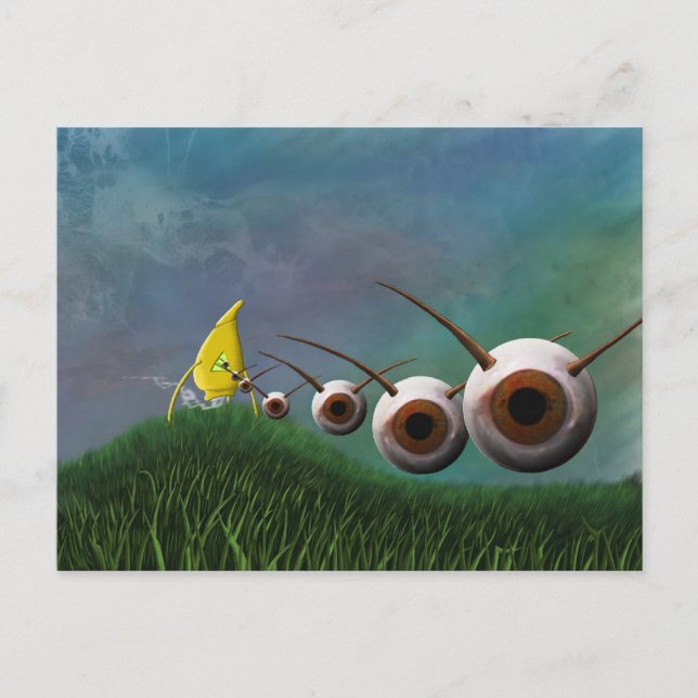 Cartão Postal Cartão-postal de invasores oculares (Frente)
