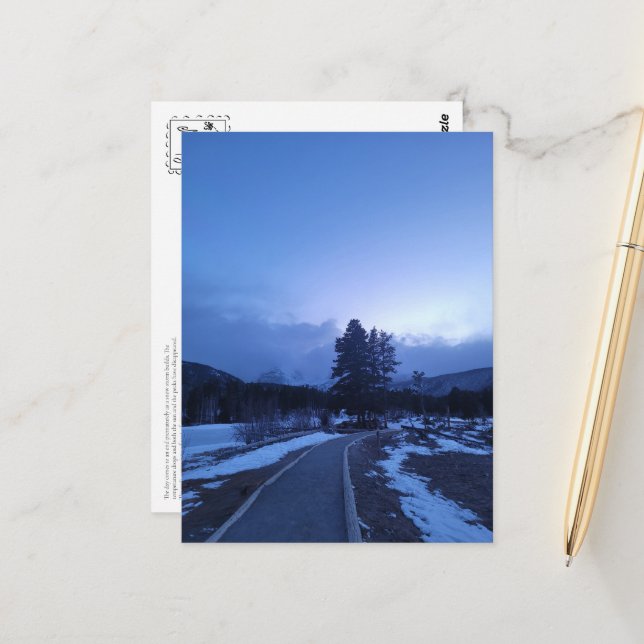 Cartão Postal Cartão-postal de inverno da Montanha Azul Bitter (Frente/Verso In Situ)