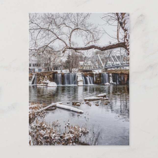 Cartão Postal Cartão-Postal De Inverno Na Finley Dam (Frente)