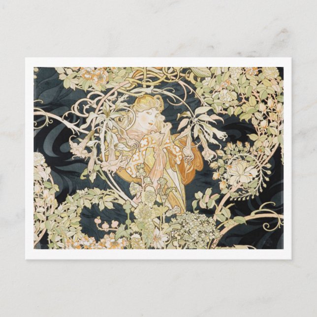 Cartão Postal Cartão-postal de "Lady With a Daisy" por Alphonse  (Frente)