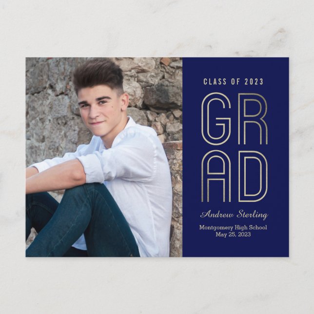 Cartão Postal Cartão-postal de lançamento de gradação de classe (Frente)