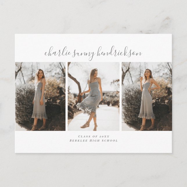 Cartão Postal Cartão-postal de lançamento de graduação tríade (Frente)