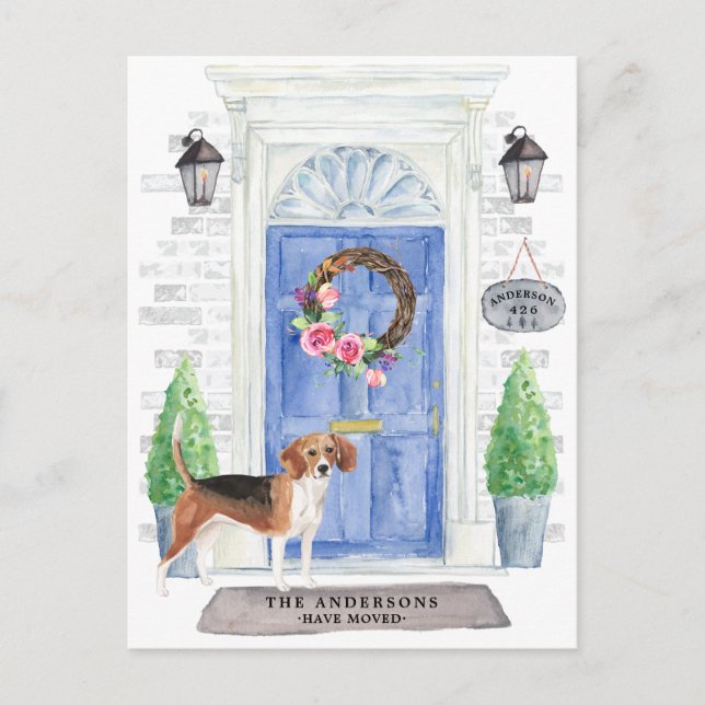 Cartão Postal Cartão-postal de lançamento de movimento do beagle (Frente)