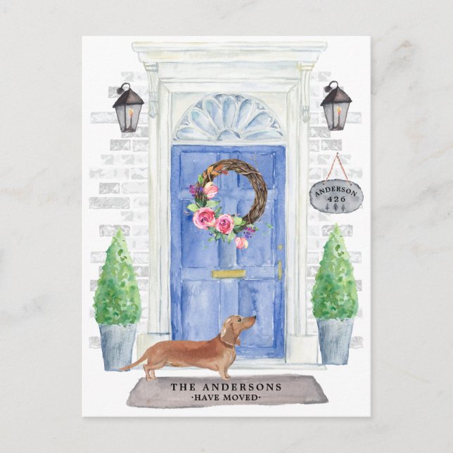 Cartão Postal Cartão-postal de lançamento móvel de Tan Dachshund (Frente)