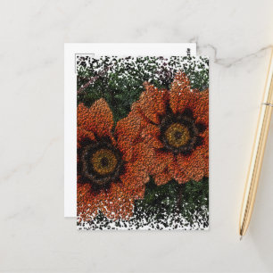 Cartão Postal Cartão-postal de Laranja Daisy Balls