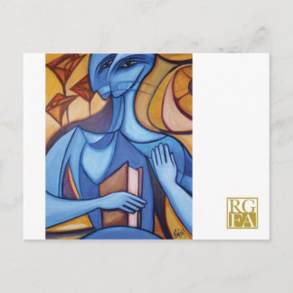 Cartão Postal Cartão-postal de leitor azul