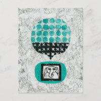 Cartão-postal de lembrete de elefante