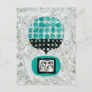 Cartão Postal Cartão-postal de lembrete de elefante