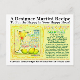 Cartão Postal Cartão-postal de Lemon Drop Martini