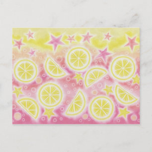 Cartão Postal Cartão-postal de limonada rosa