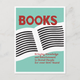 Cartão Postal Cartão-postal de livros engraçados