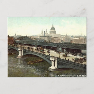 Cartão Postal Cartão-postal de Londres Antigo - Ponte Blackfria