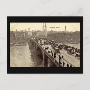 Cartão Postal Cartão-postal de Londres antigo - Ponte de Londre