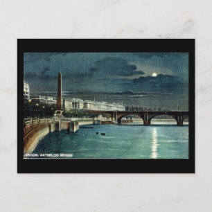 Cartão Postal Cartão-postal de Londres Antigo - Ponte Waterloo