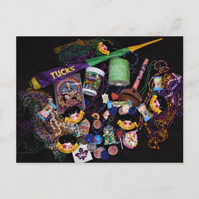 Cartão Postal Cartão-postal de Loot do Mardi Gras (Frente)