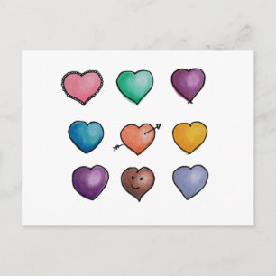 Cartão Postal Cartão-postal de LoveHearts