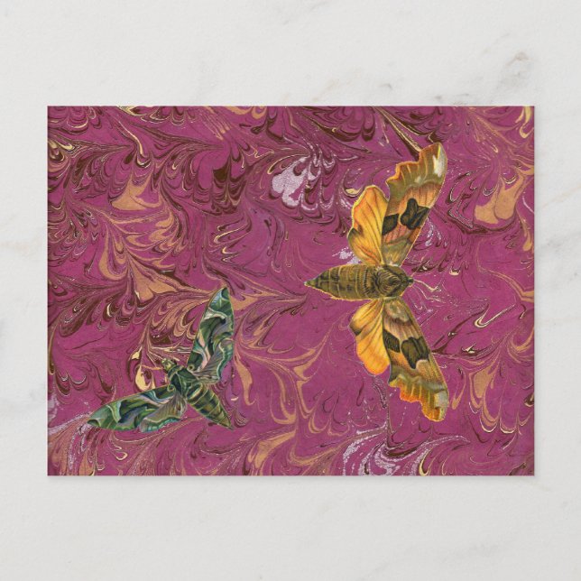 Cartão Postal Cartão-postal de Mama Roxo Marmoreado (Frente)