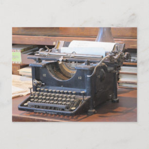 Cartão Postal Cartão-postal de máquina de escrever antiga