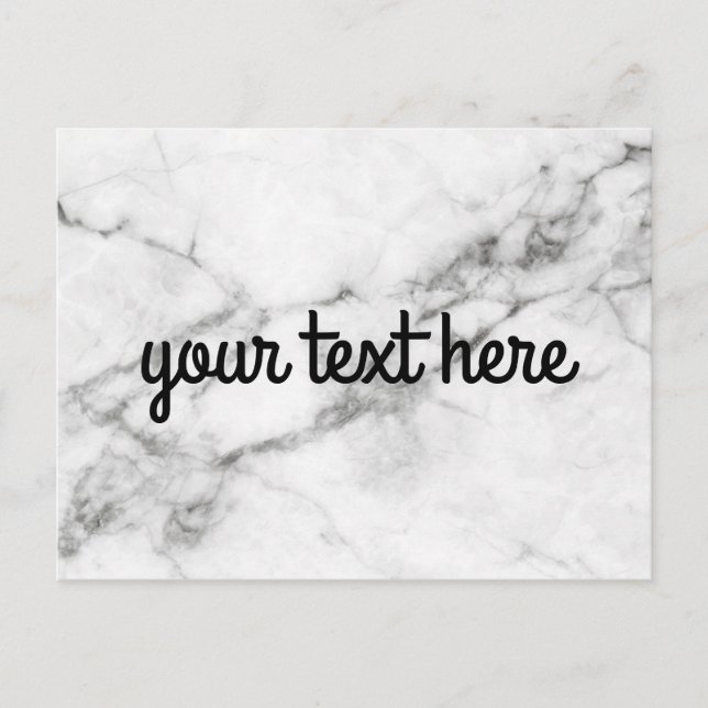 Cartão Postal Cartão-postal de mármore personalizado (Frente)