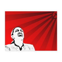 Cartão-postal de mensagem política absurdo