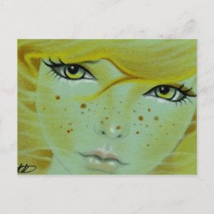 Cartão Postal Cartão-postal de Mermaid face