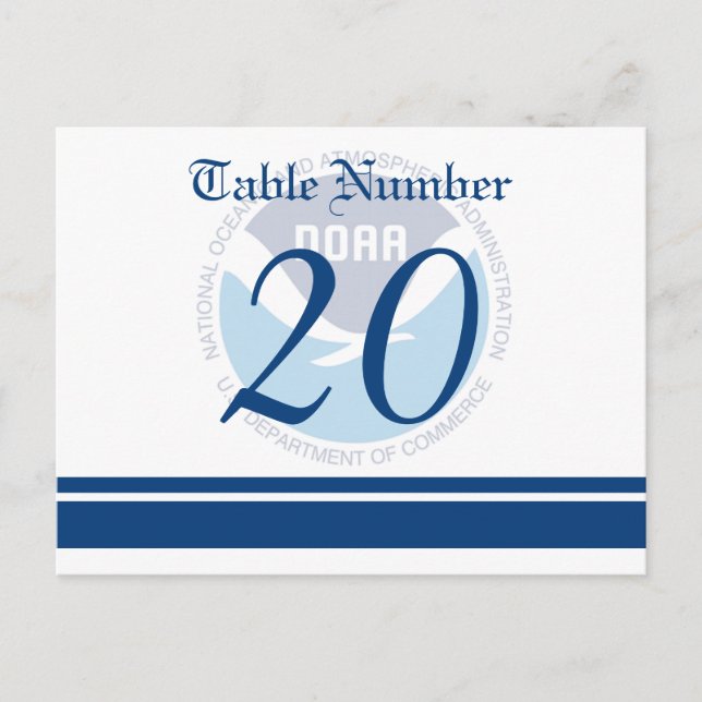 Cartão Postal Cartão-postal de Mesa de Casamento NOAA (Frente)