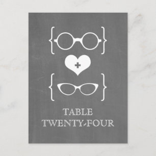 Cartão Postal Cartão-postal de Mesa de quadro-negro Ivory Geeky