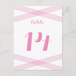 Cartão Postal Cartão-postal de Mesa Moderno de Deco Rosa