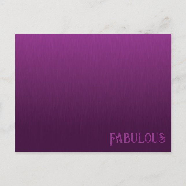 Cartão Postal Cartão-postal de mistura de pele roxa (Frente)