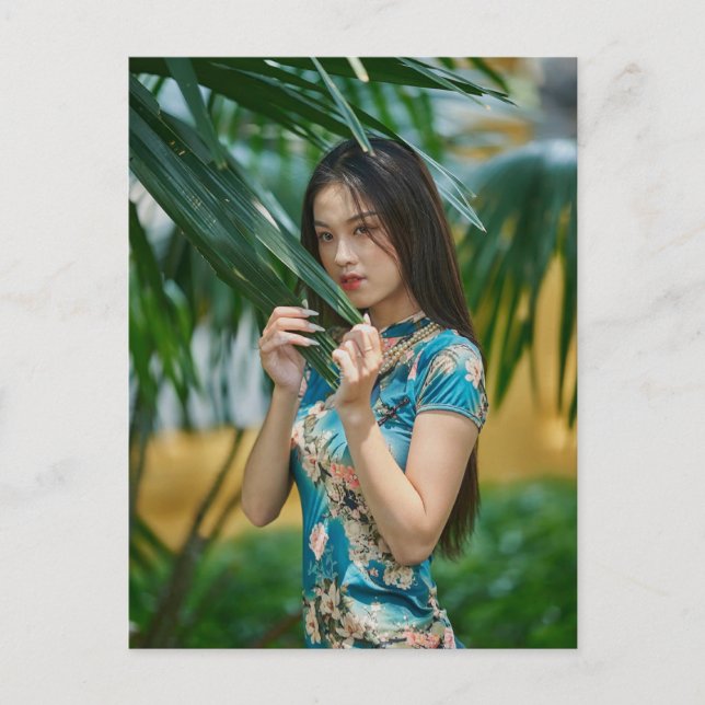 Cartão Postal Cartão-postal de modelo asiático bonito (Frente)
