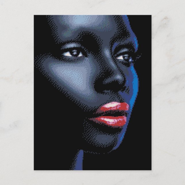 Cartão Postal Cartão-postal de mulher africana (Frente)