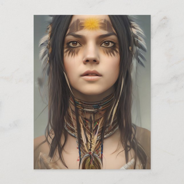 CARTÃO POSTAL CARTÃO-POSTAL DE MULHER JOVEM E BONITA ÍNDIA NORTE (Frente)