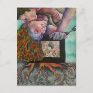 Cartão Postal cartão-postal de mulher sendo beijada