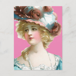 CARTÃO POSTAL CARTÃO-POSTAL DE MULHER SENHORA VITORIANA