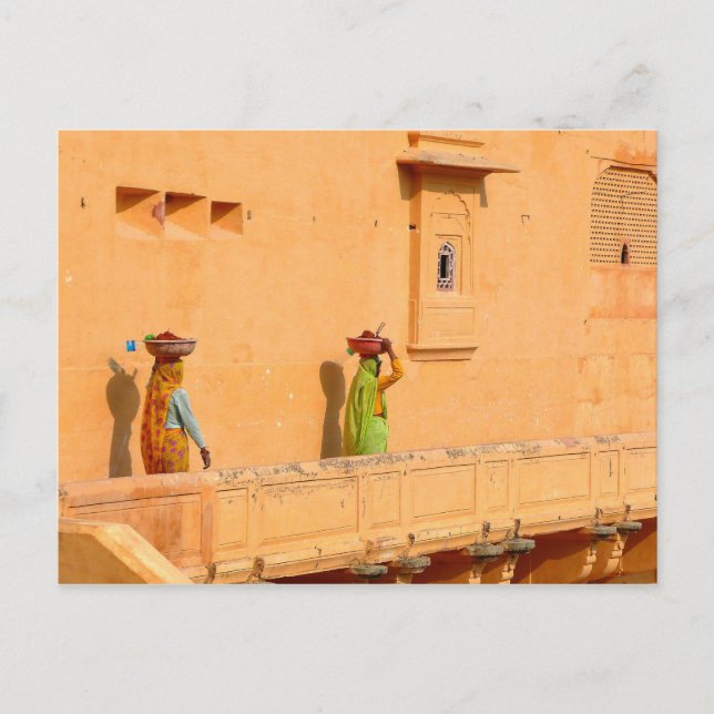 Cartão Postal Cartão-Postal De Mulheres Em Roupa Sari, Índia (Frente)