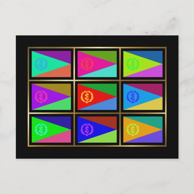 Cartão Postal Cartão-postal de multihue eritreia (Frente)