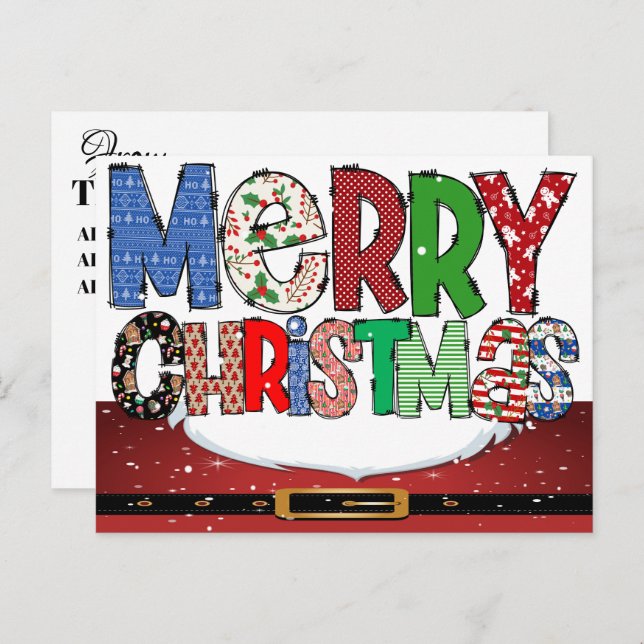 Cartão Postal Cartão-postal de Natal (Frente/Verso)